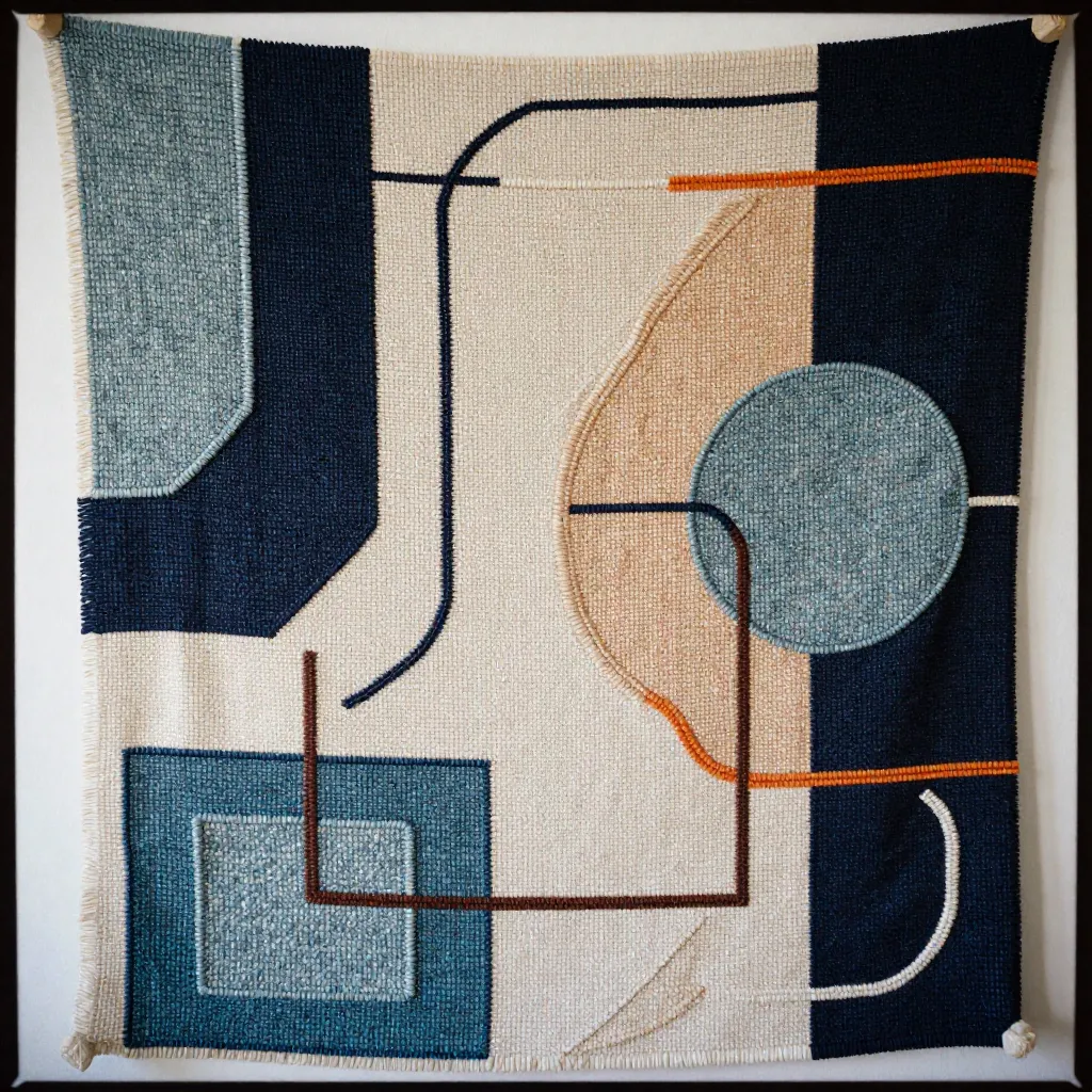 Modern textile art tapestry