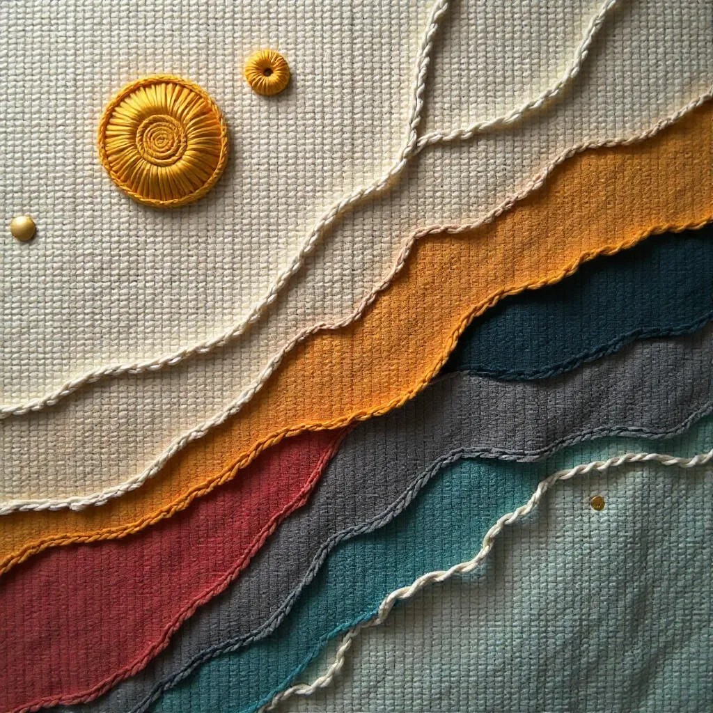 Minimalist needlepoint design